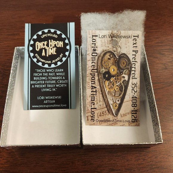 Steampunk Gear Post Earrings - Artist Made from Upcycled Watch Parts ⚙️ - Picture 2 of 4